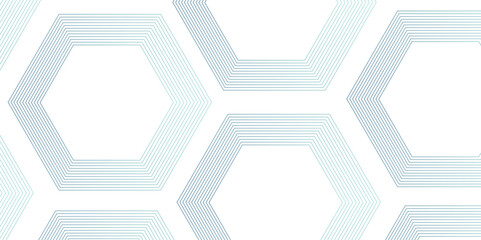 Abstract pattern with hexagonal white and gray technology line paper background. Hexagonal 3d vector grid tile and mosaic structure simple style hexagonal graphic concept. Futuristic surface design.