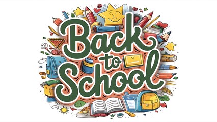 Fototapeta premium Back to school background design -poster, Vector illustration, image, background-back to school