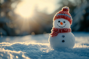 Obraz premium snowman on the snow