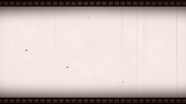 2d animated film strips with black frame, background, old tv noise effect filter texture, motion design animation overlay alpha layer