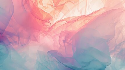 Fototapeta premium Abstract Flowing Fabrics in Soft Pastel Colors