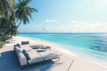 luxury beach seeting area 