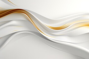 Abstract white and gold curved background.