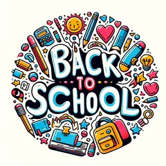 Fototapeta premium Back to school background design -poster, Vector illustration, image, background-back to school
