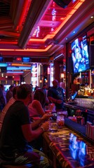 Naklejka premium Nightlife in the Casino Bar