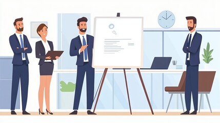 Fototapeta premium Business Presentation in Modern Office