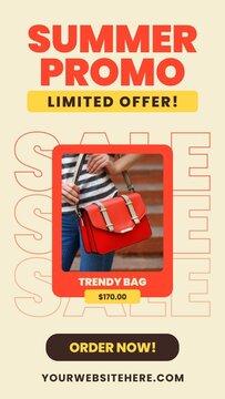 Summer Promo Limited Offer Social Media Vertical Post Template