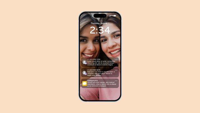 Mobile Phone Notification Lock Screen Message Template