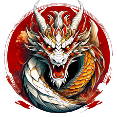 Wild angry animal pugnacious combative motivational sport logo - dragon