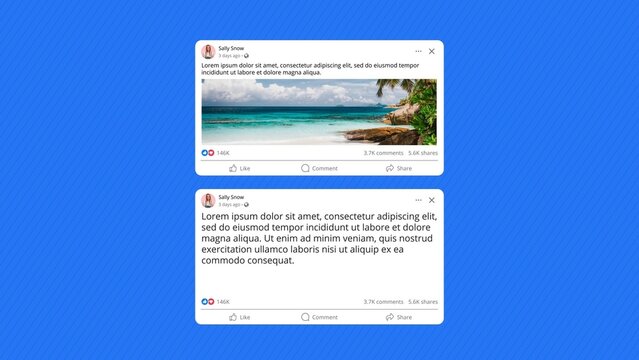Social Media Feed Animated Influencer Post with Picture and Text