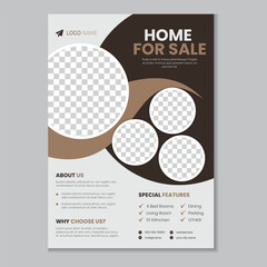 Real Estate Flyer template design and home sale banner layout design