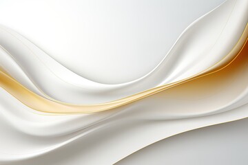 Abstract white and gold wave background.