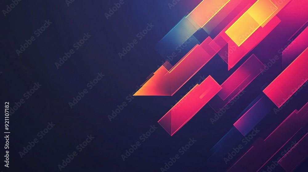 Poster Abstract Geometric Shapes in Vivid Colors 