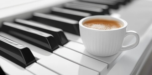 Coffee on Piano Keys