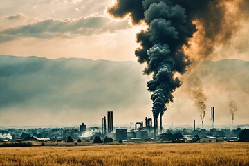 Polluted air causing health issues for residents in a rural area