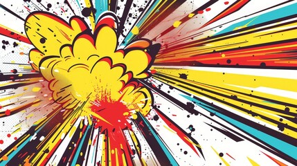 Fototapeta premium illustration of comic action with speedy lines