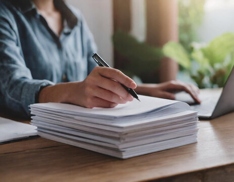 Stos dokument&oacute;w podpisywanie