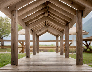 Obraz premium Drewniana wiata