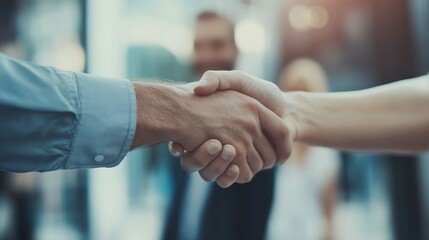 Professional Handshake in Business Environment