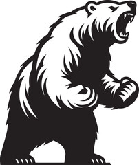 Polar bear Silhouette vector illustration isolated on white background