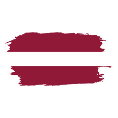 Obraz premium Brush painted national emblem of Latvia country on white background