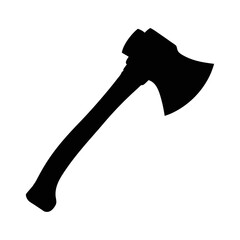 Ember axe black and white  silhouette illustration