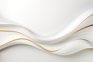 Abstract white and gold wave background.