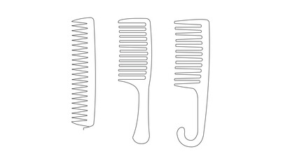 Comb-line art, single line art, continuous line art, vector art, illustrator