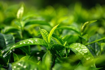 Fototapeta premium Dry oolong green tea leaves.