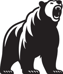 Polar bear Silhouette vector illustration isolated on white background