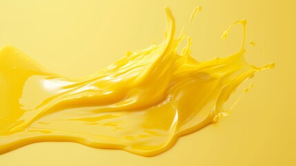 Fototapeta premium Transparent yellow cream on a clean background