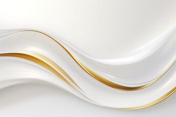 Obraz premium Abstract white and gold wave background.