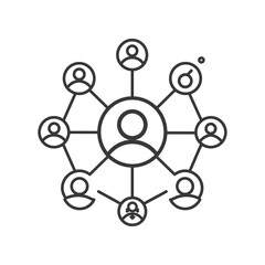 Network of Connected People Icon