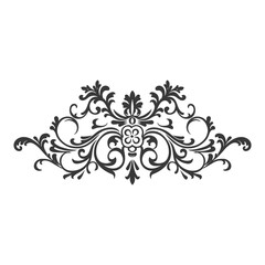 Ornamental Floral Design with a Central Flower