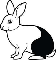 Rabbit Silhouette Vector Design