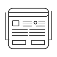 Outline Icon of a Modern Website Layout
