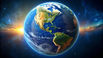 Fototapeta premium Earth in space. 