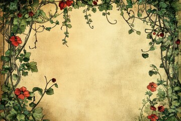 Earthy Art Nouveau Frame