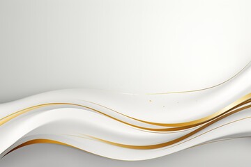 Obraz premium Abstract white and gold wave background.