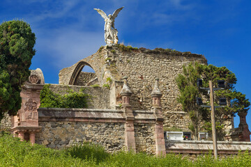 Wall of the Exterminating Angel of the Comillas Cemetery