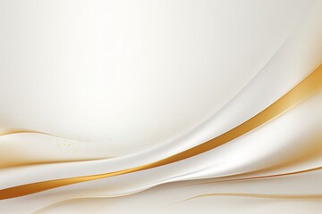 Abstract white and gold wave background.