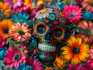 Day of the Dead is a traditional holiday in Mexican culture. Neural network AI generated art