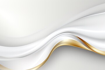 Obraz premium Abstract white and gold wave background.