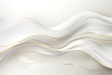 Obraz premium Abstract white and gold wave background.