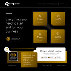 Dotquestr - social media networking feed square - Quick Execution Designs Business Templates	
