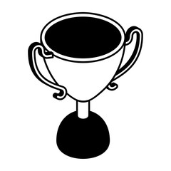 title of her cup with black base vector icon design, token of recognition symbol, Expression of gratitude sign, distinctive insignia illustration, black crown women influence trophy isometric concept
