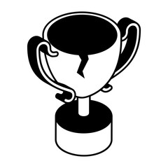 Title of honor vector icon design, token of recognition symbol, Expression of gratitude sign, distinctive insignia stock illustration, Broken or cracked Trophy cup isometric concept
