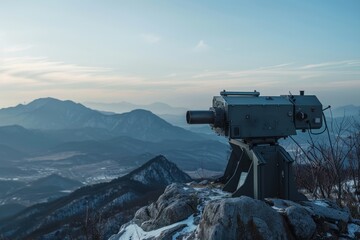 A laser secret weapon installed in mountain peak