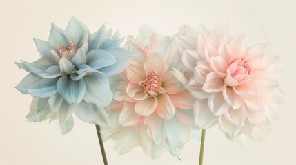 Pastel Dahlias