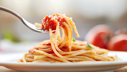spaghetti with tomato sauce
